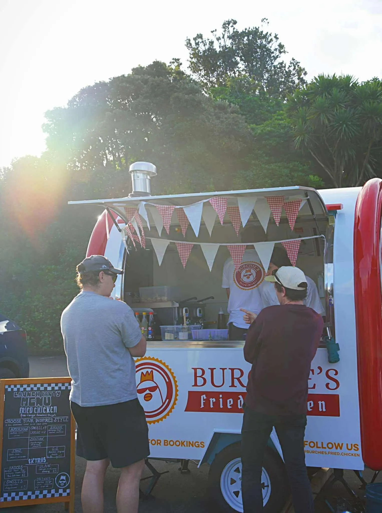 Burchies Chicken fast food food truck in Auckland