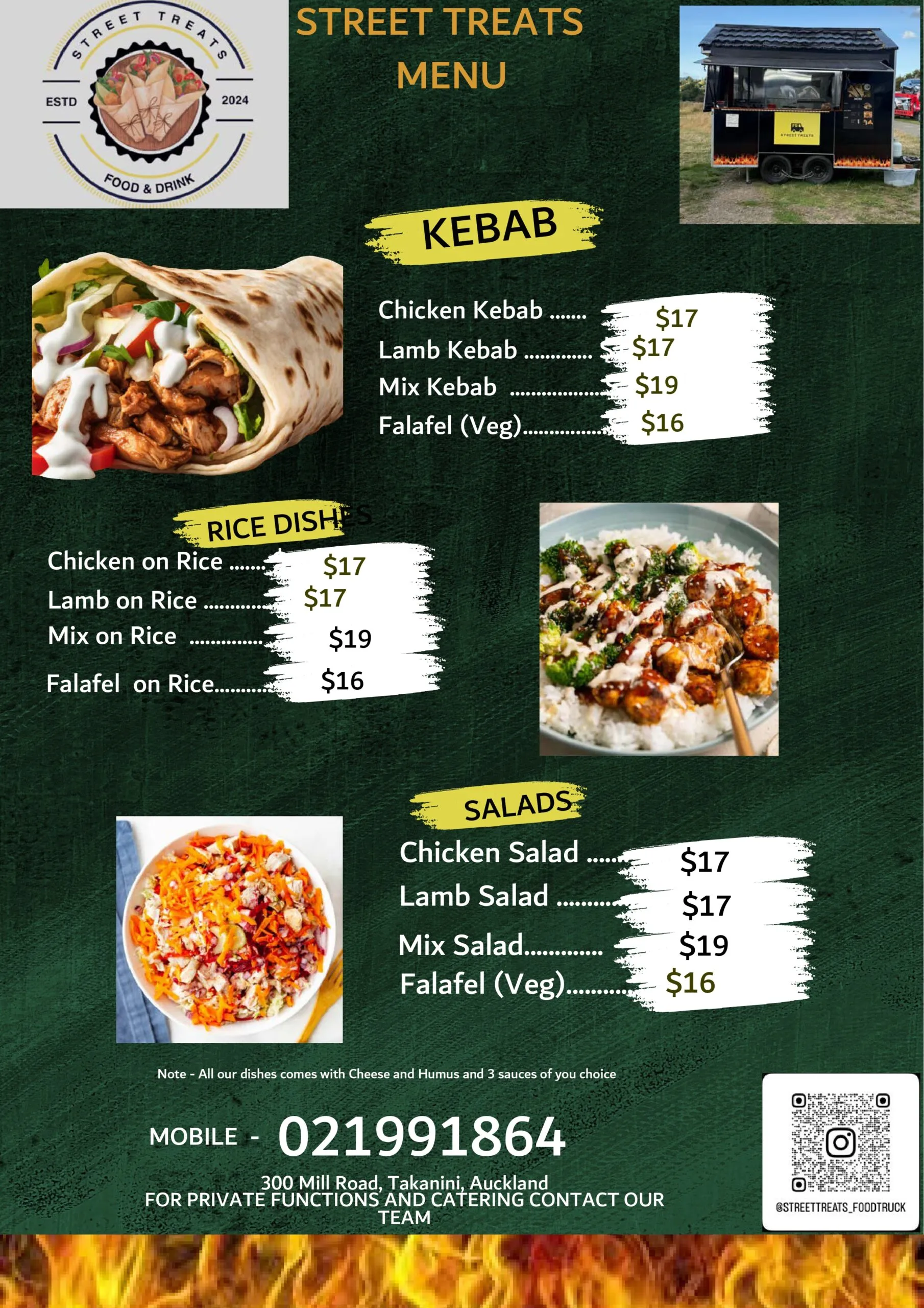 Food and setup from Street Treats Kebabs (photo 4)